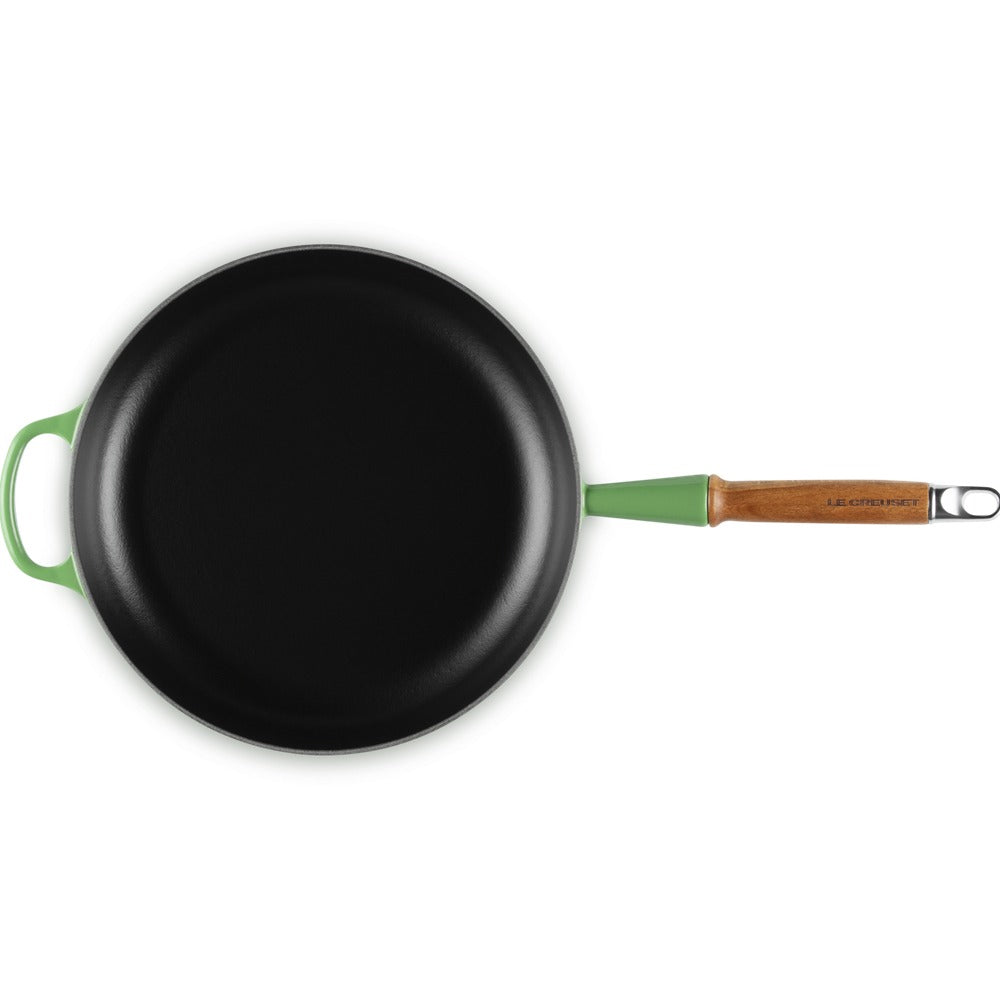 28 cm - Le Creuset Evolution poêle basse en fonte vitrifiée avec manche en bois