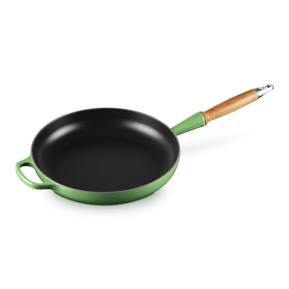 28 cm - Le Creuset Evolution poêle basse en fonte vitrifiée avec manche en bois