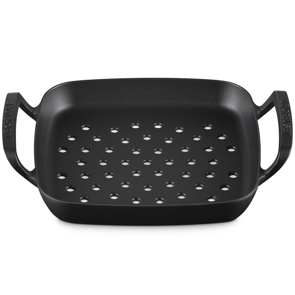 30x30 cm - Le Creuset BBQ Outdoor Gril Carré Perforé En Fonte