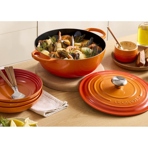32 cm - Le Creuset Evolution runder Schmortopf aus glasiertem Gusseisen