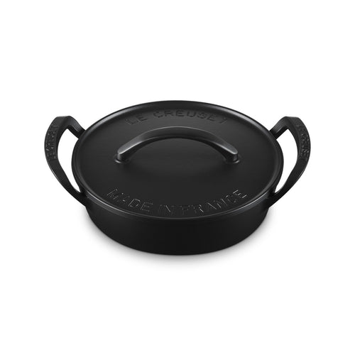 28 cm - Le Creuset BBQ Outdoor Runde Niedrige Bratpfanne aus emailliertem Gusseisen