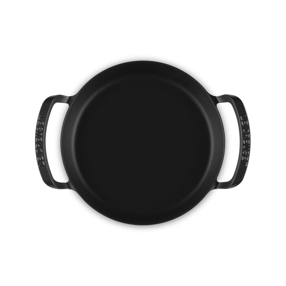 28 cm - Le Creuset BBQ Outdoor Ronde Lage Braadpan in Geëmailleerd Gietijzer
