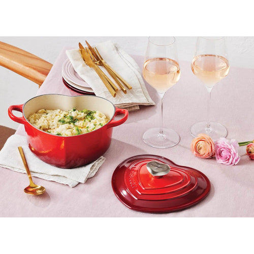 20 cm - Le Creuset Tradition Cuore Schmortopf aus glasiertem Gusseisen