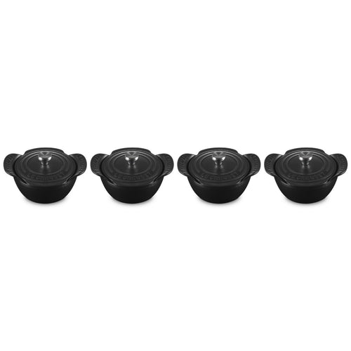 11 cm - Le Creuset Gourmand Mini Cocotte Mit Deckel Set mit 4 Stück