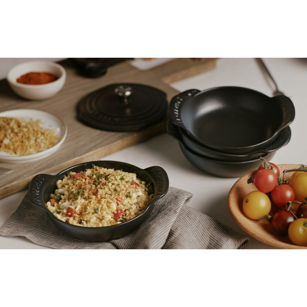 13 cm - Le Creuset Gourmand Mini Pan Met Deksel Set van 4 Stuks