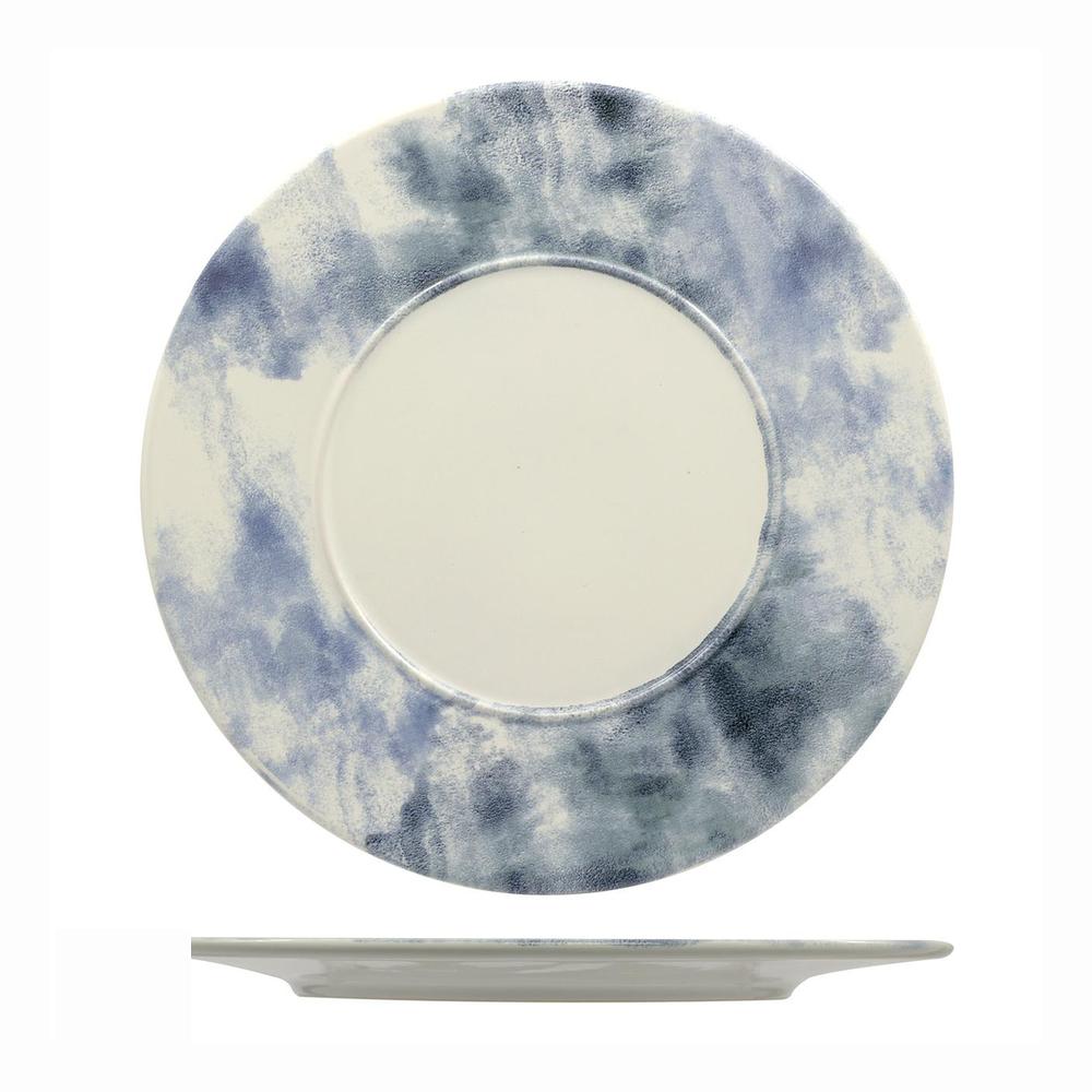 Mesa Ceramics Estoril Plato Plano Con Borde Decorado En Gres Porcelánico Set 6 Pz