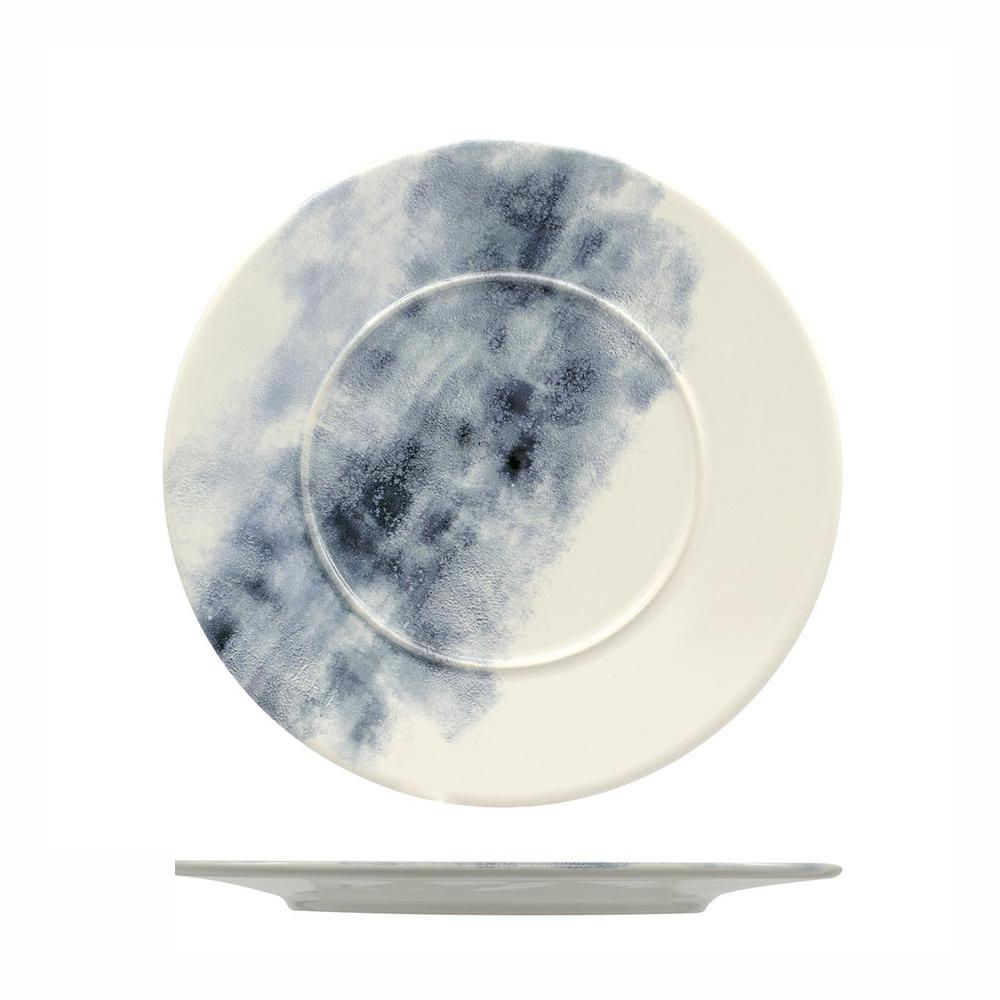 Mesa Ceramics Estoril Plato Plano Con Borde Decorado En Gres Porcelánico Set 6 Pz