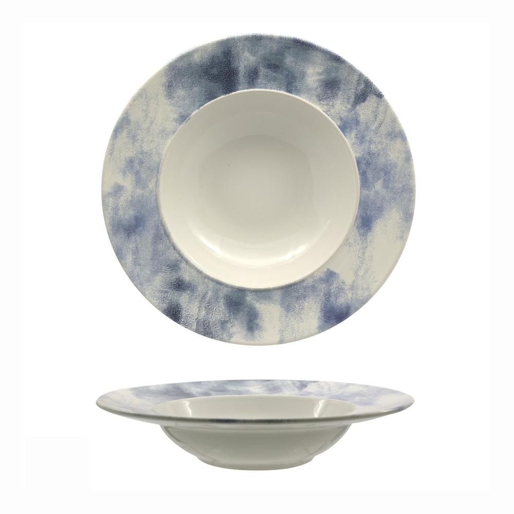 17 cm - Mesa Ceramics Estoril Bol à Pâtes Creux Décoré En Grès Porcelaine Set 4 Pcs