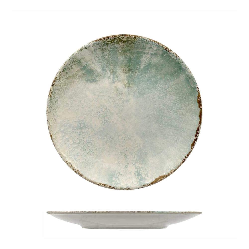 Mesa Ceramics Matcha Piatto Piano Coupe Decorato In Gres porcellanato Set 6 Pz