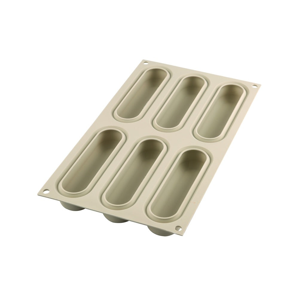 6 Formas - Silikomart Kit Pop Eclaire Molde Postres Doble En Silicona