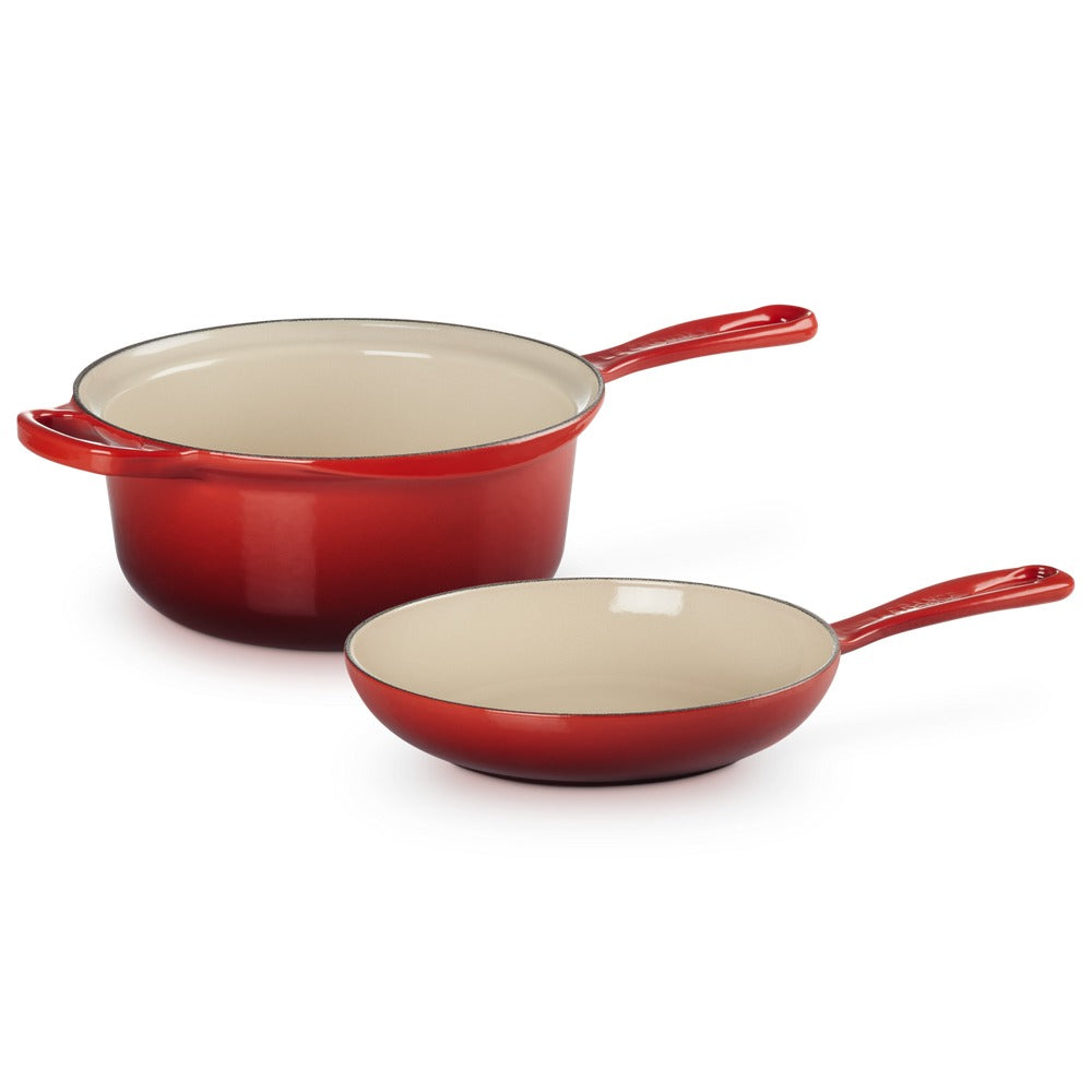 22 cm - Le Creuset Evolution 2in1 Casseruola Con Coperchio Multifunzione In Ghisa Vetrificata