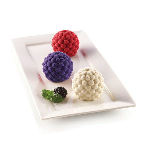 6 Formen - Silikomart Segreti del Bosco Mora Realistische Frucht-Dessertform aus Silikon