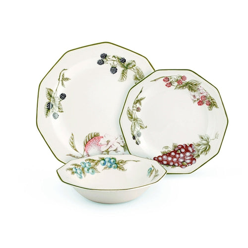 Churchill Victorian Orchard James Sadler & Sons Geschirrset aus Terrakotta - Set mit 18 Stück