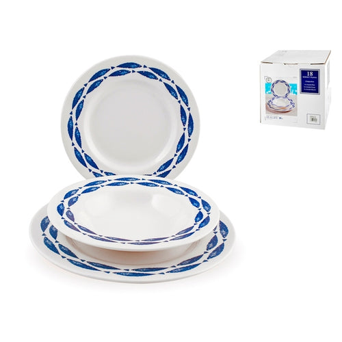 Churchill Sealife James Sadler & Sons Tellerservice Aus Terrakotta - Set mit 18 Stück