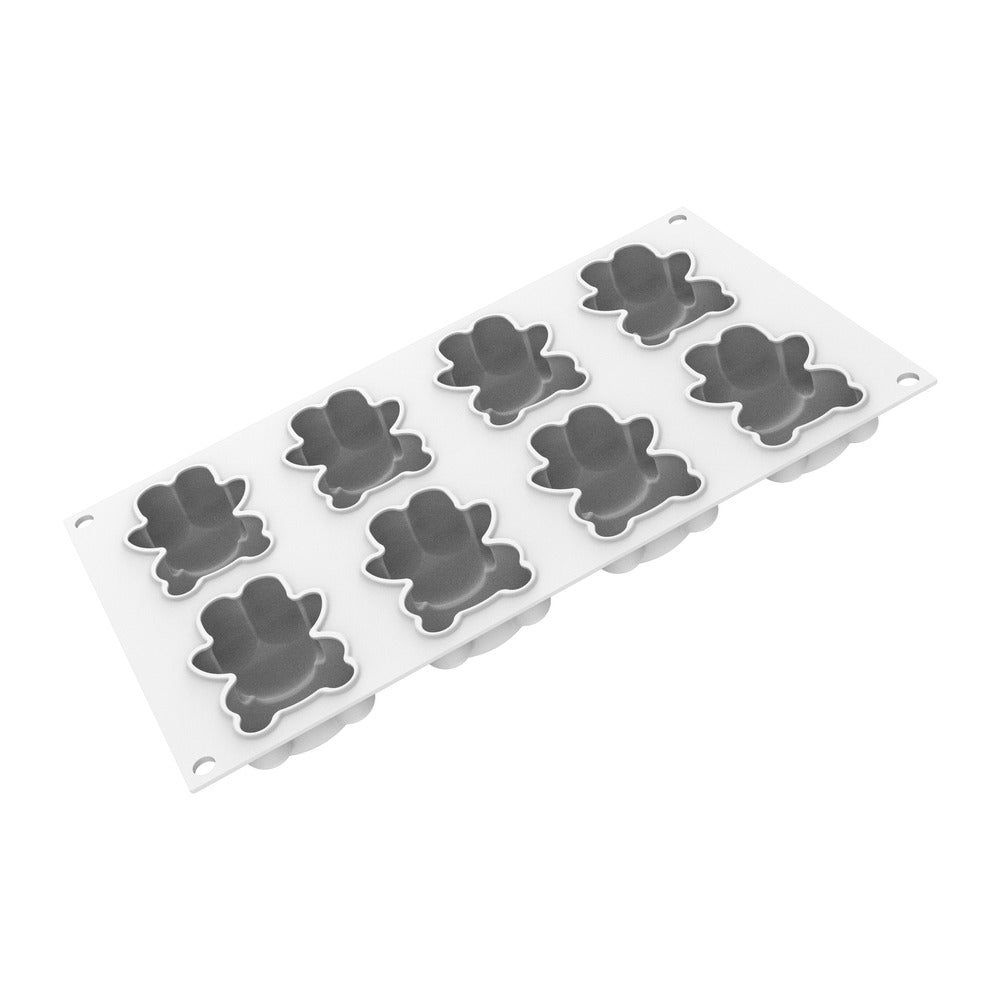 8 Formas - Silikomart Teddy Bear 68 Molde Postres Con Cortador En Silicona
