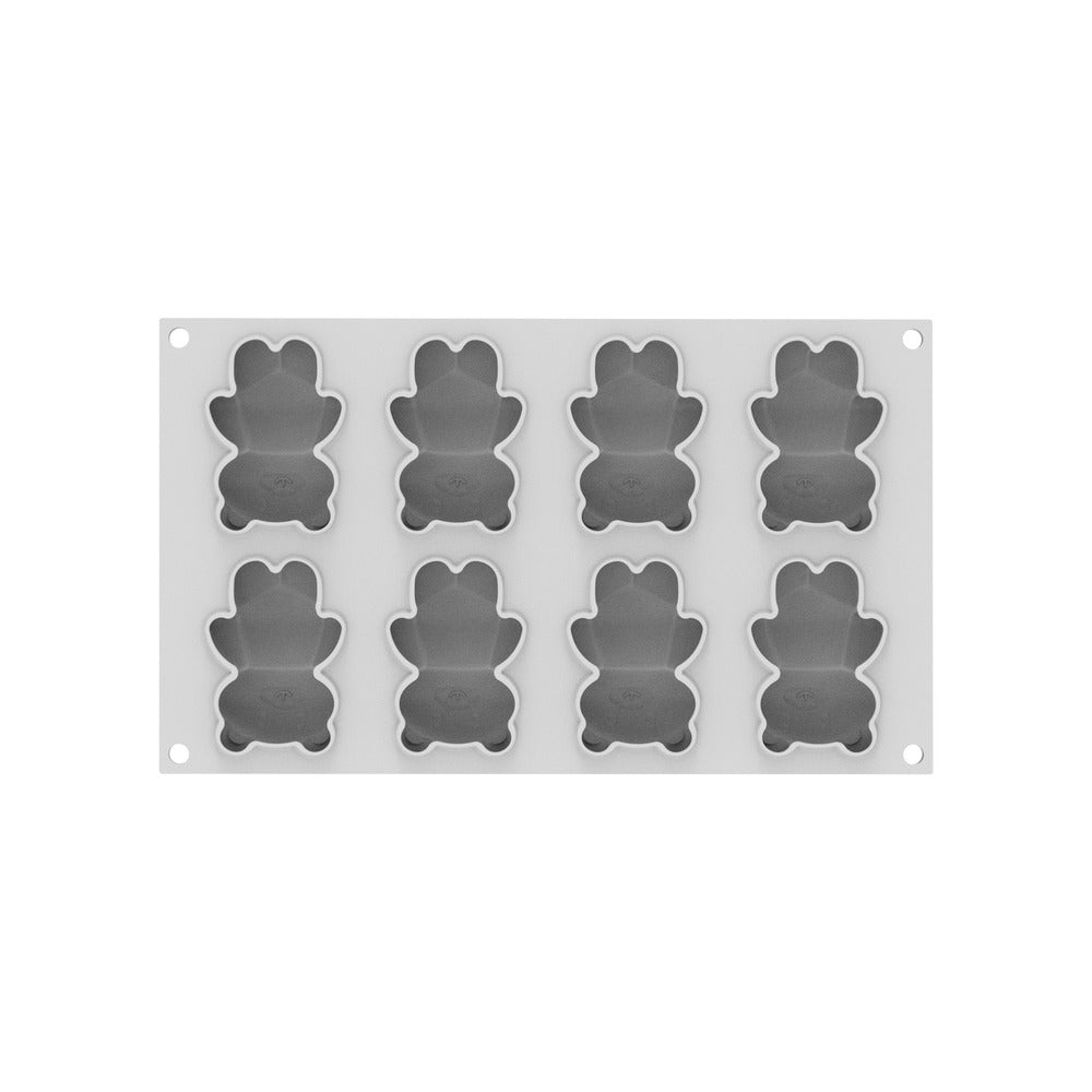 8 Formas - Silikomart Teddy Bear 68 Molde Postres Con Cortador En Silicona