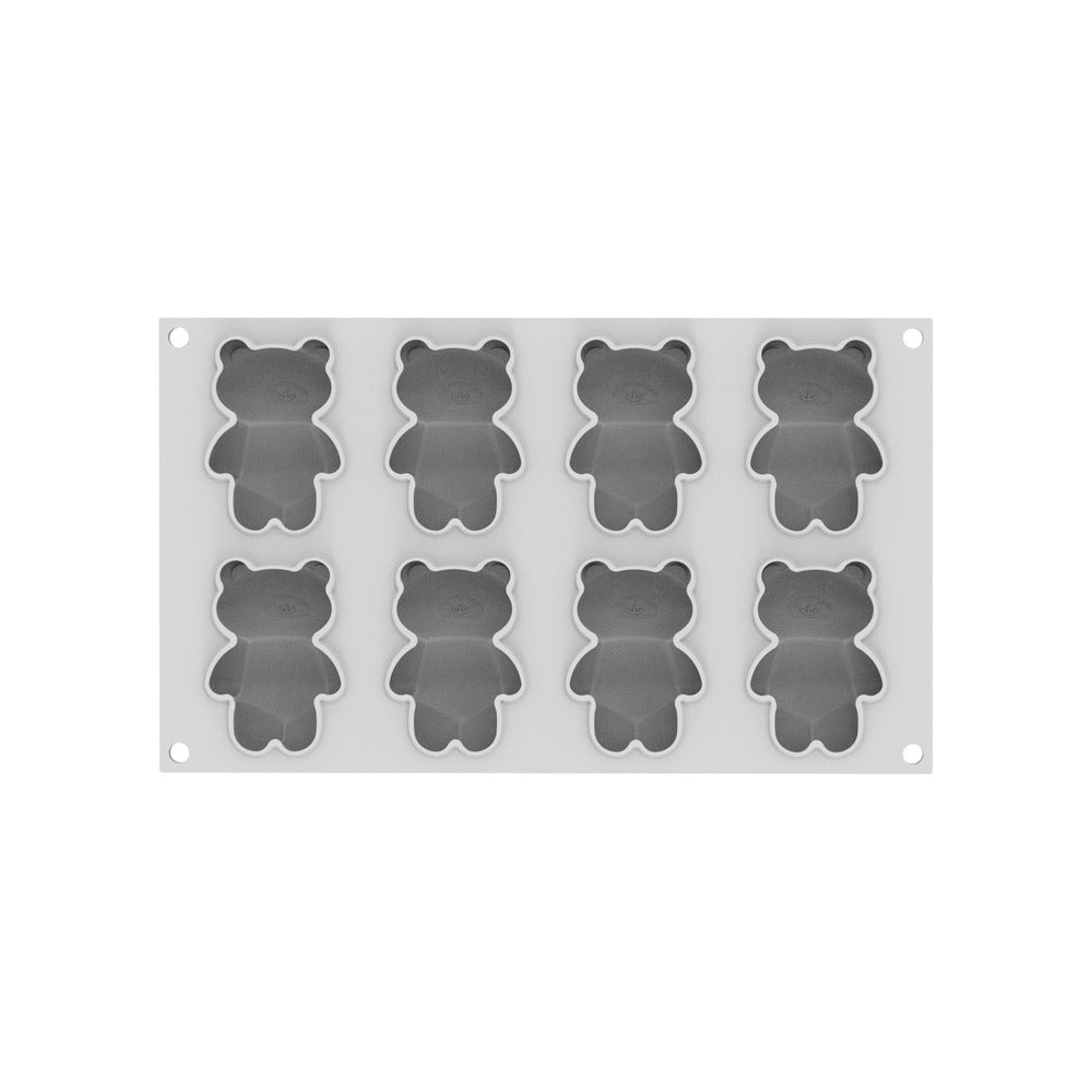 8 Formas - Silikomart Teddy Bear 68 Molde Postres Con Cortador En Silicona