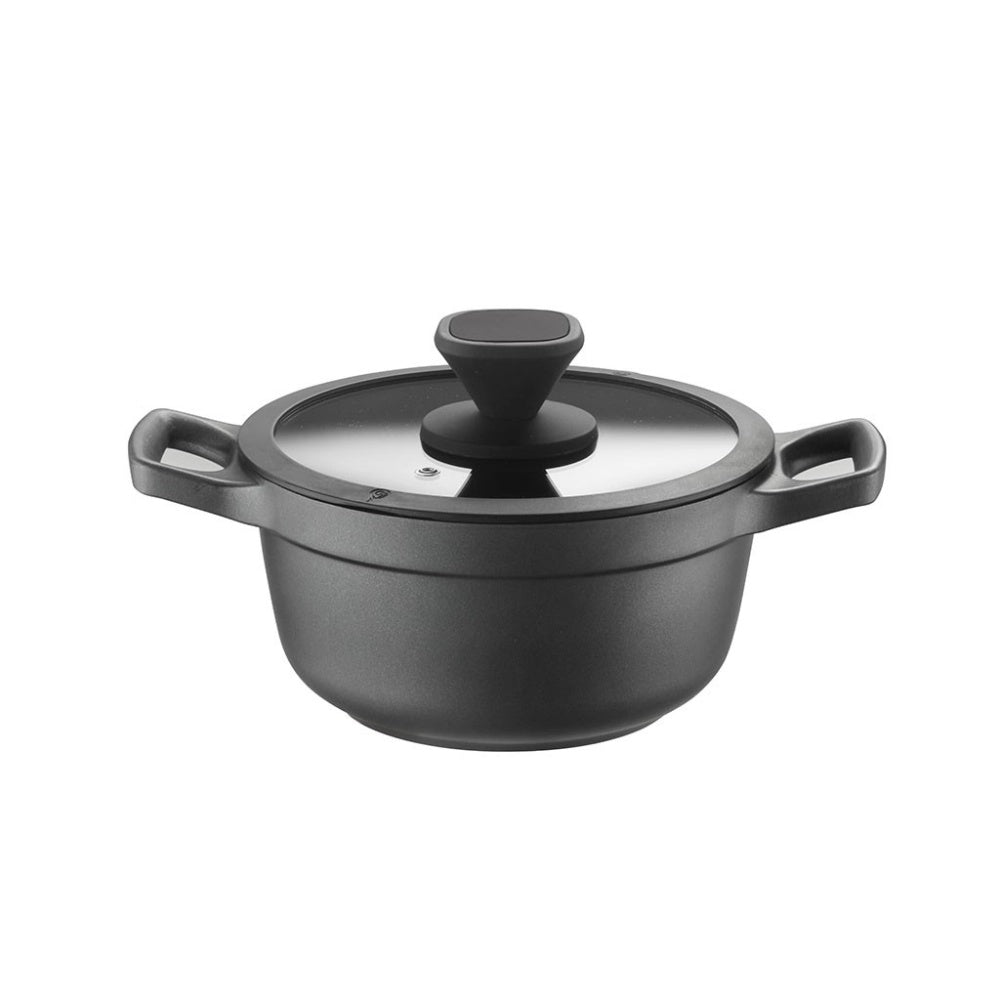 Pintinox Pro diepe braadpan met deksel van anti-aanbak aluminium