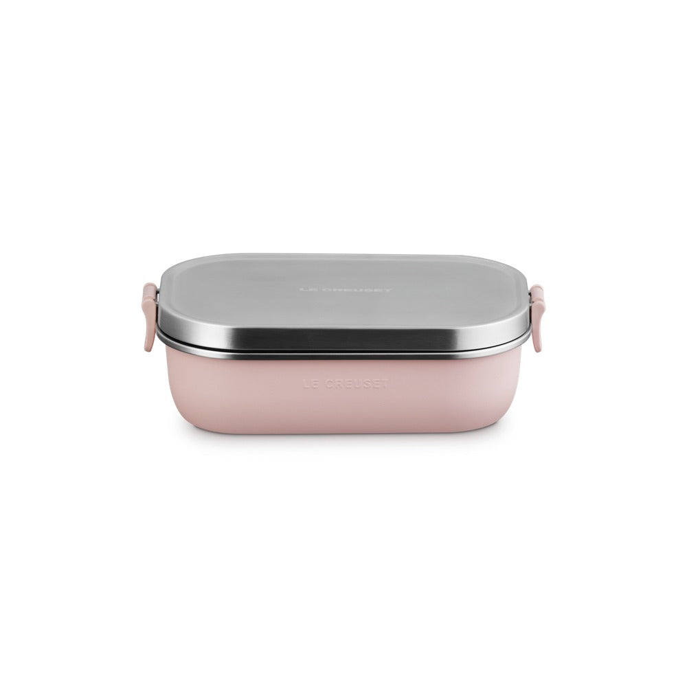 90 cl - Le Creuset On The Go Lunch Box Contenitore Per Alimenti Rettangolare In Acciaio Inox