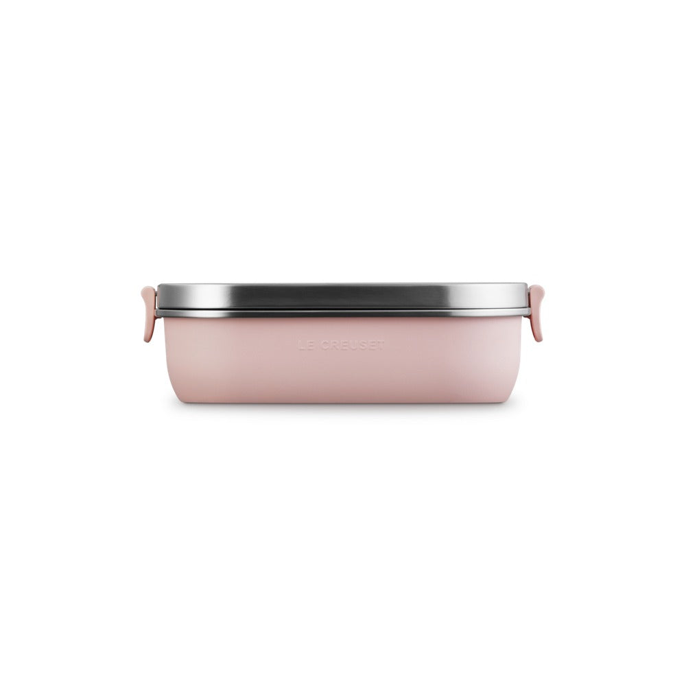 90 cl - Le Creuset On The Go Lunch Box Contenitore Per Alimenti Rettangolare In Acciaio Inox