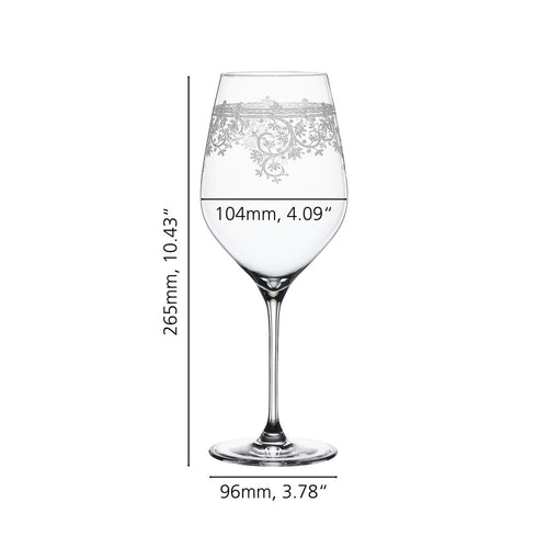 81 cl - Spiegelau Arabesque Verre à Vin Rouge Bordeaux en Verre Cristallin - Lot de 2 Pcs