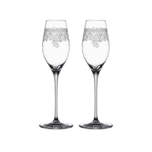 30 cl - Spiegelau Arabesque Flûte à Champagne en Verre Cristallin - Lot de 2 Pcs