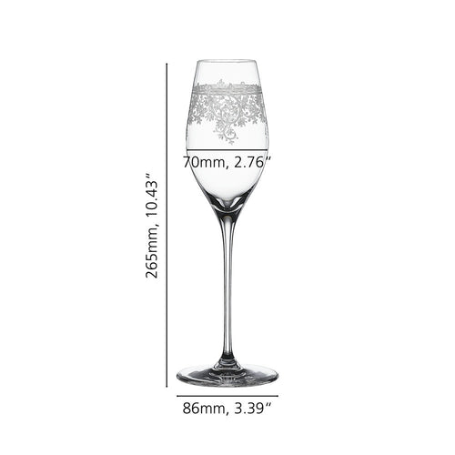 30 cl - Spiegelau Arabesque Flûte à Champagne en Verre Cristallin - Lot de 2 Pcs