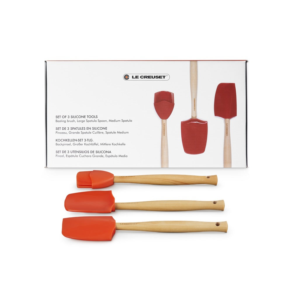 28 cm - Le Creuset Craft Spatule de cuisine en silicone Set de 3 pz