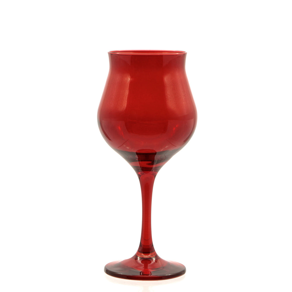 30.5 cl - Pasabahce Wavy Red Verre vin blanc coloré Set de 6 pz