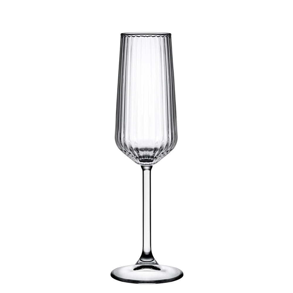 19.5 cl - Pasabahce Allegra Focus Champagneglas Optisch Effect In Glas - Set 6 St