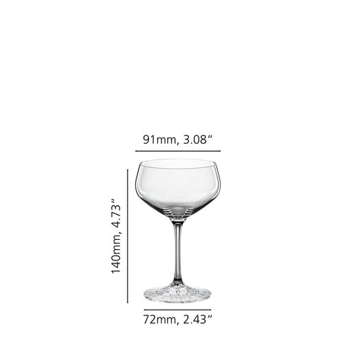 23.5 cl - Spiegelau Perfect Serve Collection Verre Cocktail Coupette En Verre Cristallin - Lot de 4 Pièces