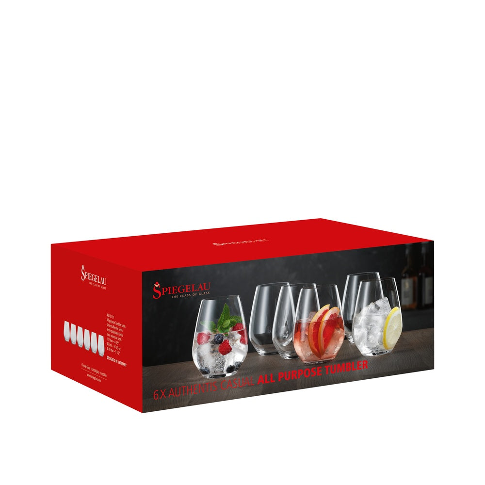 46 cl - Spiegelau Authentis Vaso Tumbler Multiuso De Vidrio - Set 6 Pz