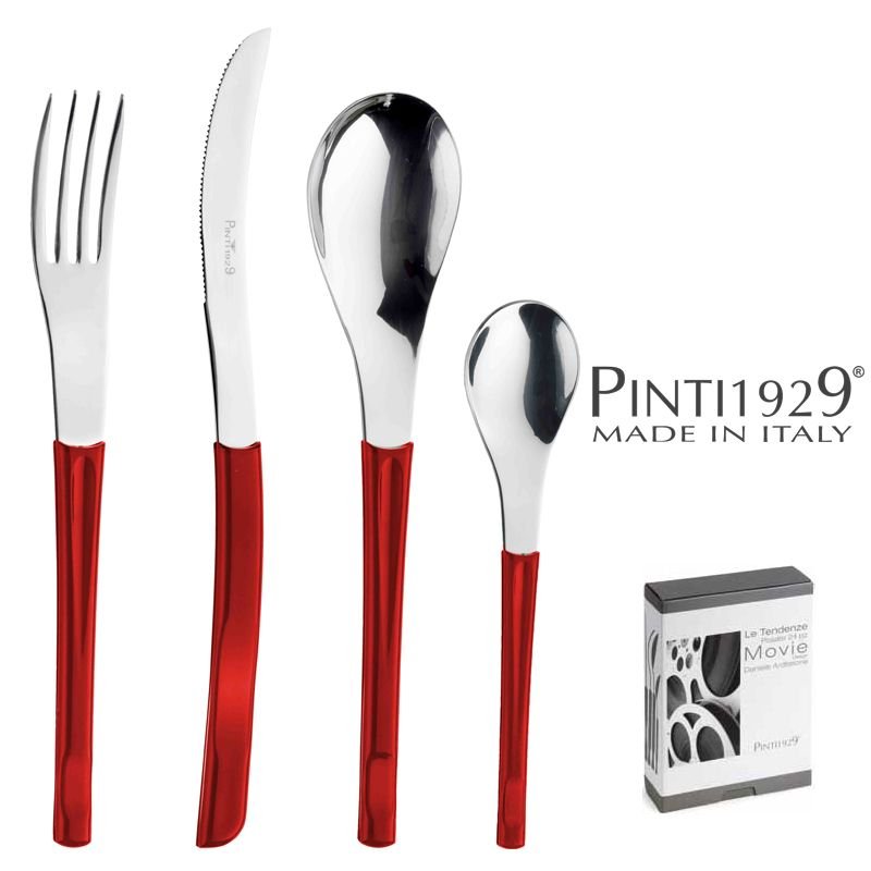 Pintinox Movie Juego De Cubiertos En Acero Inoxidable Set 24 Pz