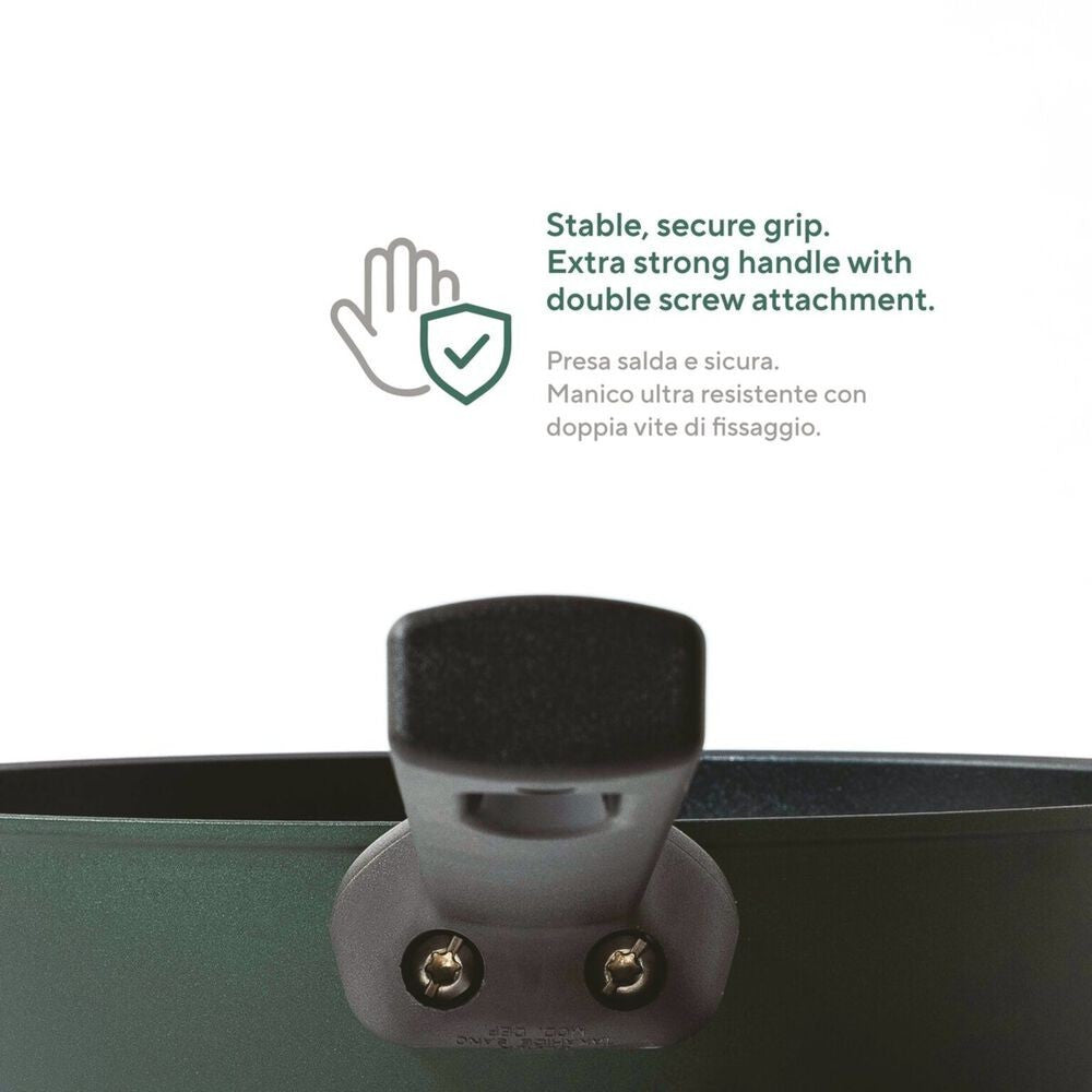 16 cm - Sambonet Titan Pro Green Casseruola Alta Antiaderente Con Manico Lungo In Alluminio