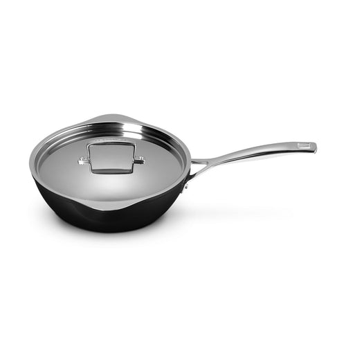 24 cm - Le Creuset Essential Poêle Haute Du Chef Antiadhésive Avec Double Bec Verseur En Aluminium