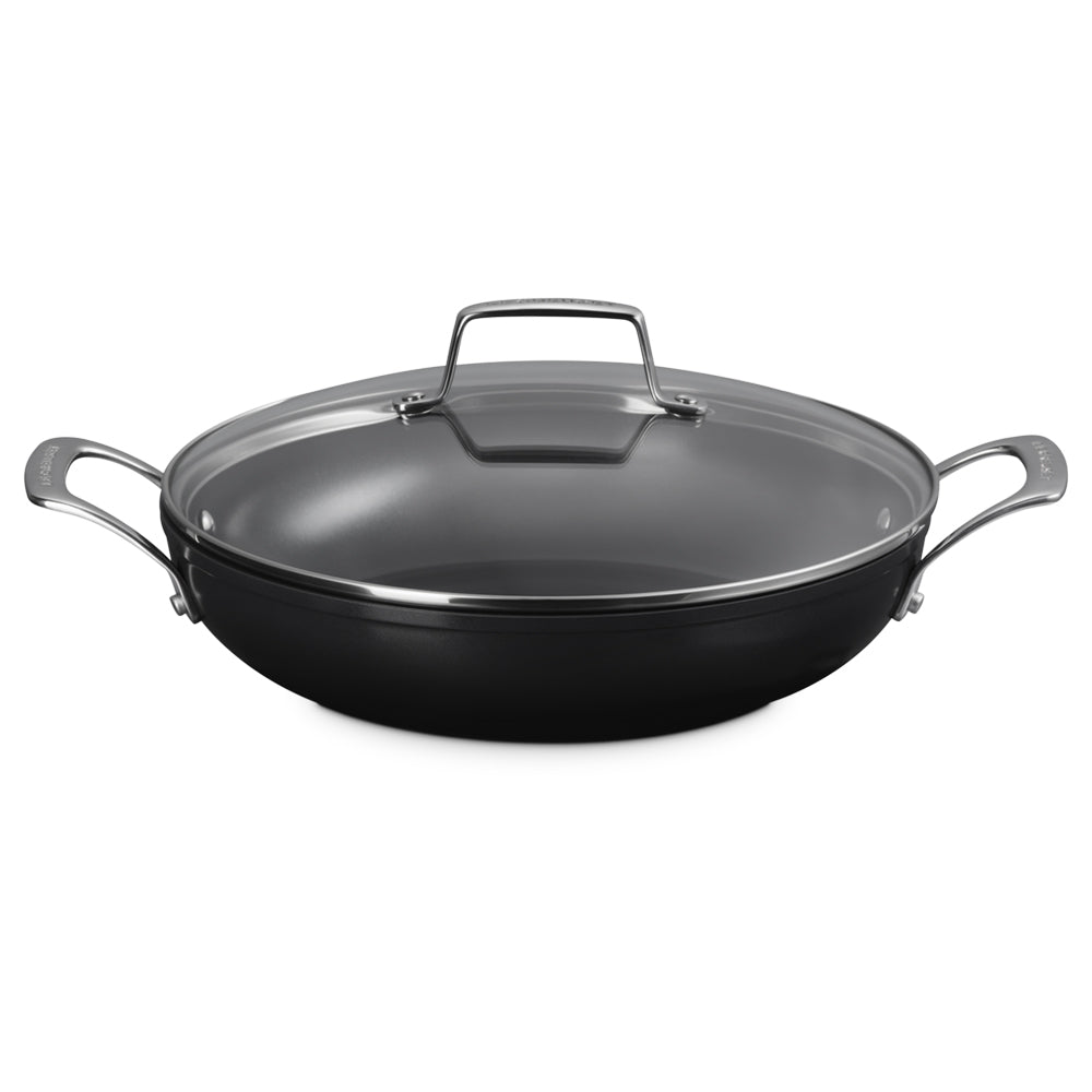 Le Creuset Essential Sauteuse basse en acier inox avec couvercle antiadhésif céramique