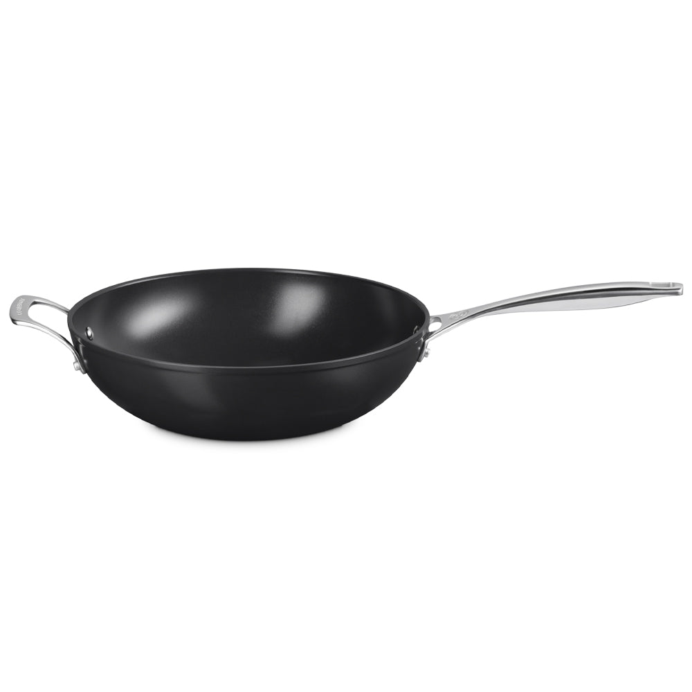 30 cm - Le Creuset Essential wok met lange steel en keramische coating van roestvrij staal