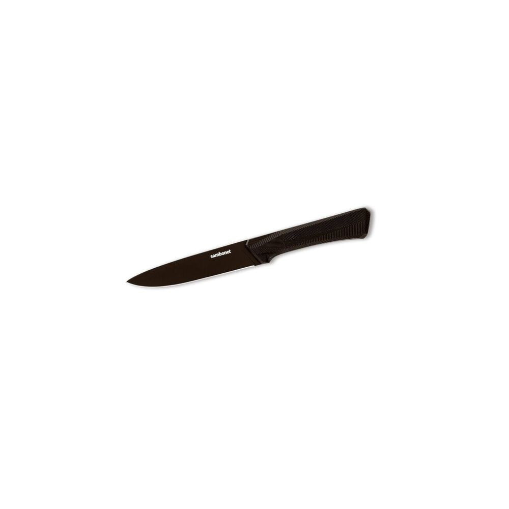 Sambonet Black Edge Essential Set Coltelli Cucina In Acciaio Inox Manico In Nylon - Set 4 Pz