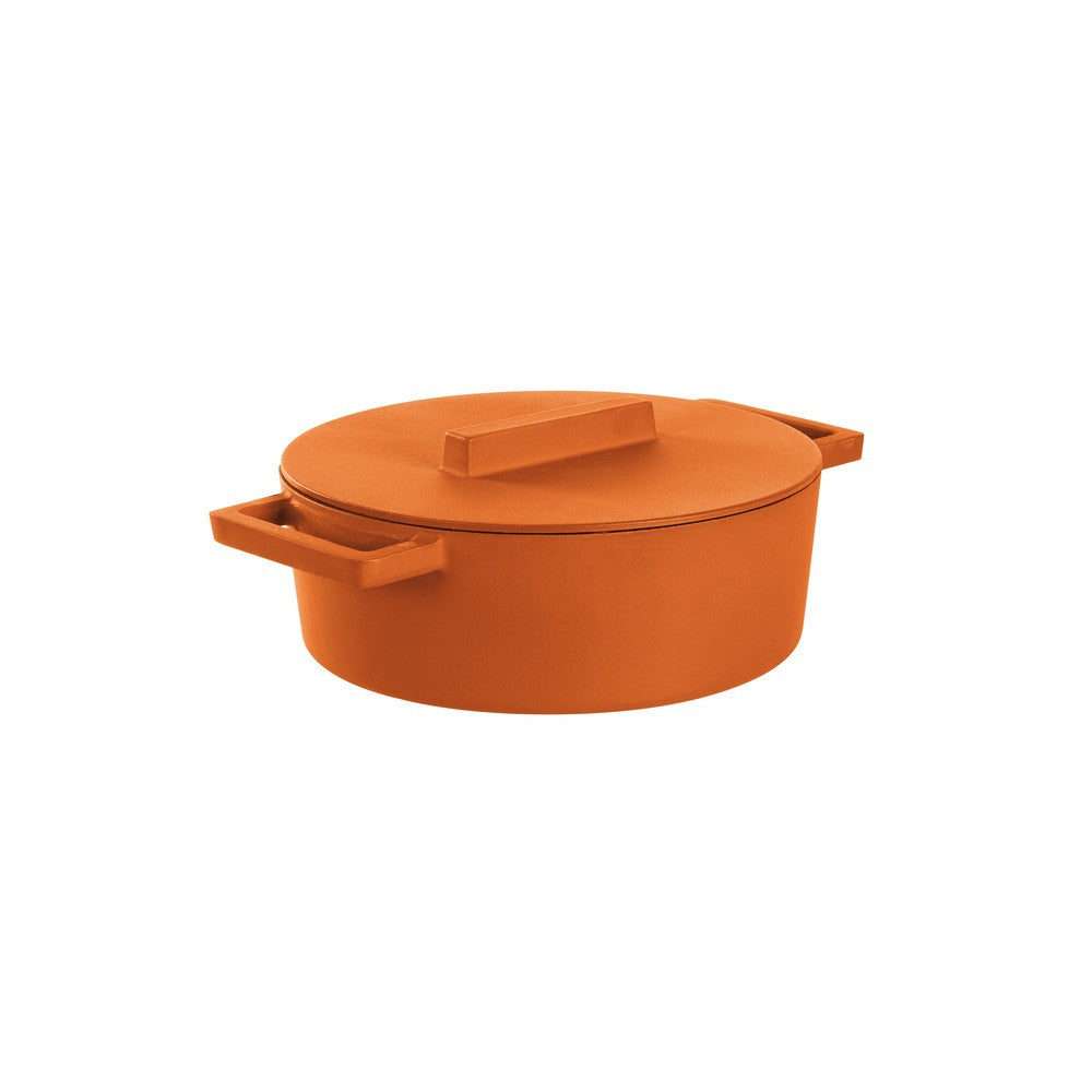 30x25 cm - Sambonet Terra.Cotto Cast Iron Casseruola Bassa In Ghisa Smaltata