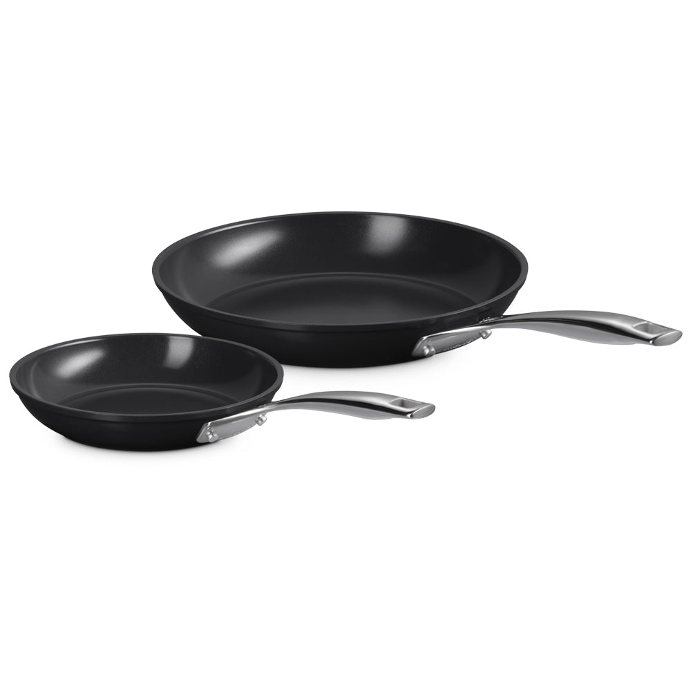 20-26 cm - Le Creuset Essential Set Lage Anti-aanbak Keramisch Gecoate Roestvrij Stalen Pannen Set 2 St