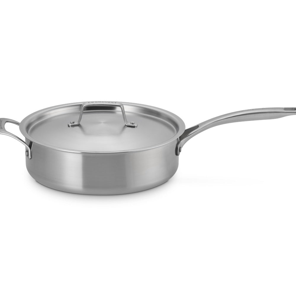 Le Creuset Essential Acciaio Inox Sauteuse Haute Avec Couvercle Et Long Manche En Acier Inoxydable