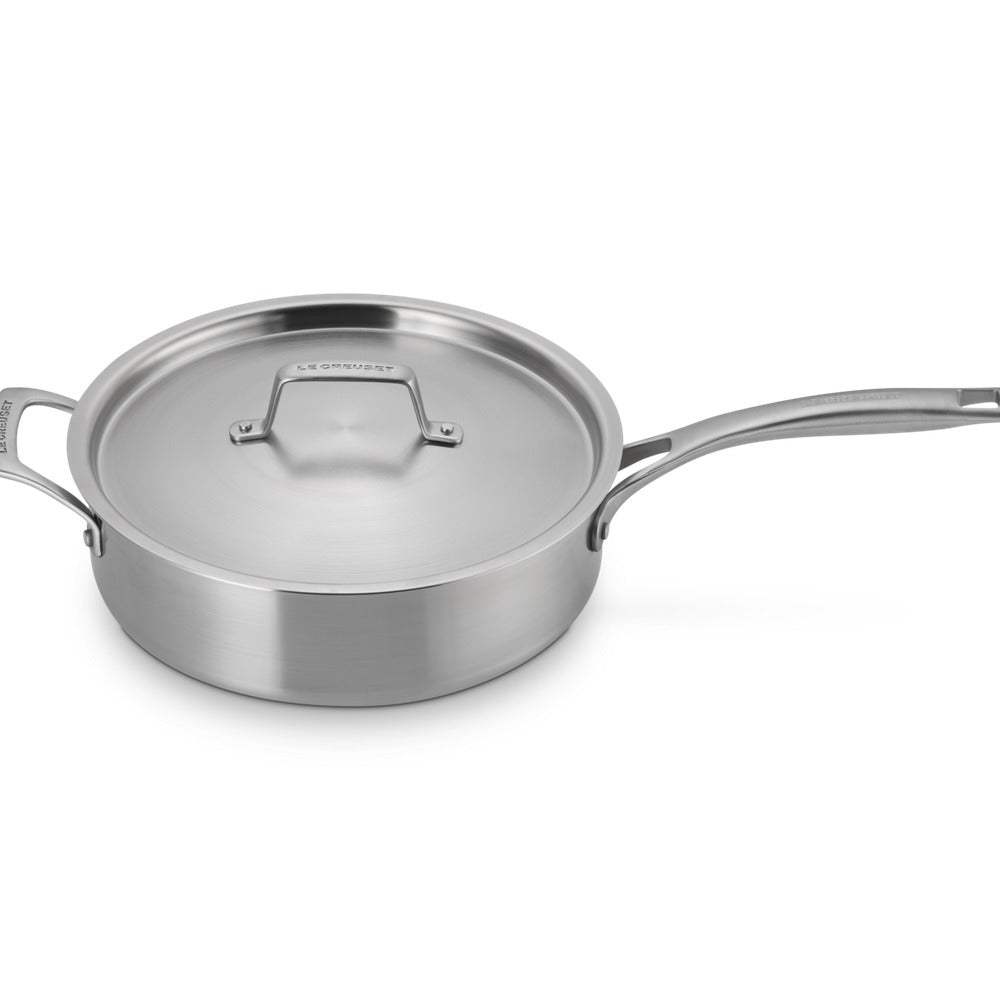 Le Creuset Essential Acciaio Inox Sauteuse Haute Avec Couvercle Et Long Manche En Acier Inoxydable