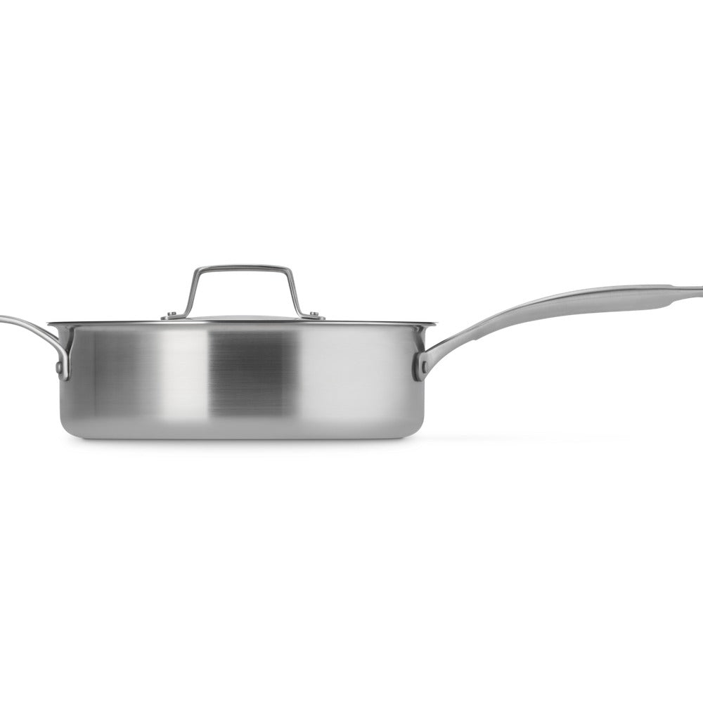 Le Creuset Essential Acciaio Inox Sauteuse Haute Avec Couvercle Et Long Manche En Acier Inoxydable