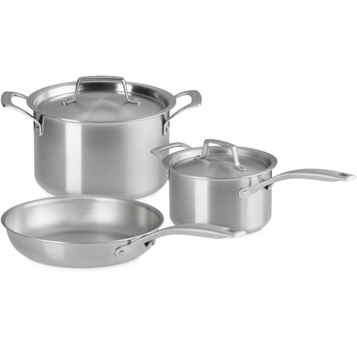 Le Creuset Inox Essential Set ollas y sartenes de acero inoxidable set de 3 piezas
