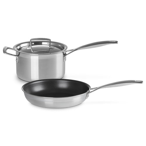 Le Creuset Acier inox set casseroles et poêles en acier inox Set de 2 pz