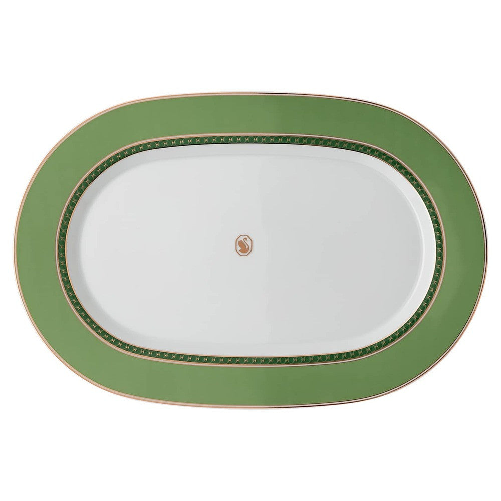 36.2 x 24.2 cm - Swarovski x Rosenthal Signum Plato de servir de porcelana