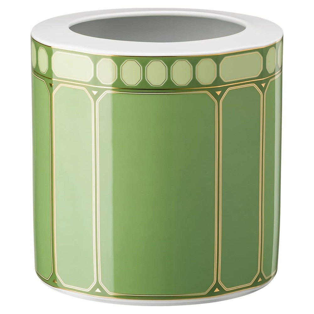 16.9 cm - Swarovski x Rosenthal Signum Jarrón Redondo En Porcelana