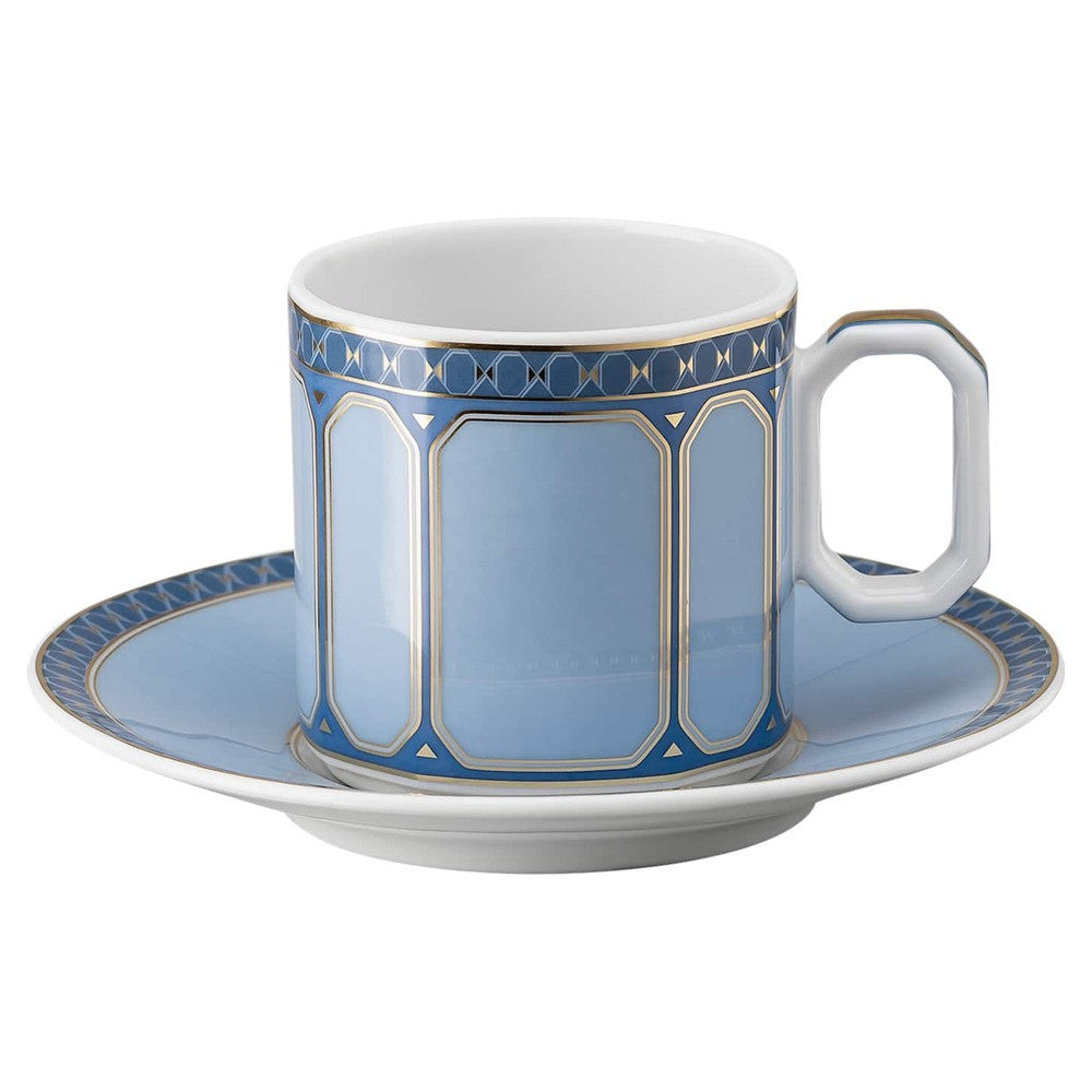 8 cl - Swarovski x Rosenthal Signum Espresso Cup With Saucer in Porcelain