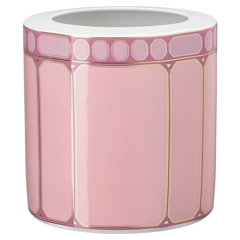 16.9 cm - Swarovski x Rosenthal Signum Jarrón Redondo En Porcelana