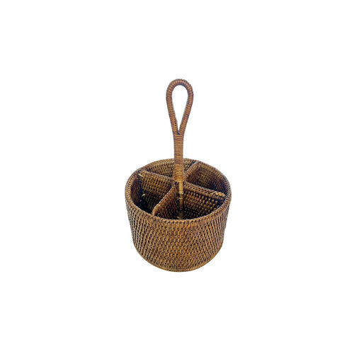20 cm - Sambonet Radici Contenant Rond En Rotin